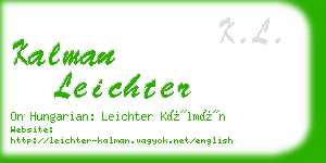 kalman leichter business card